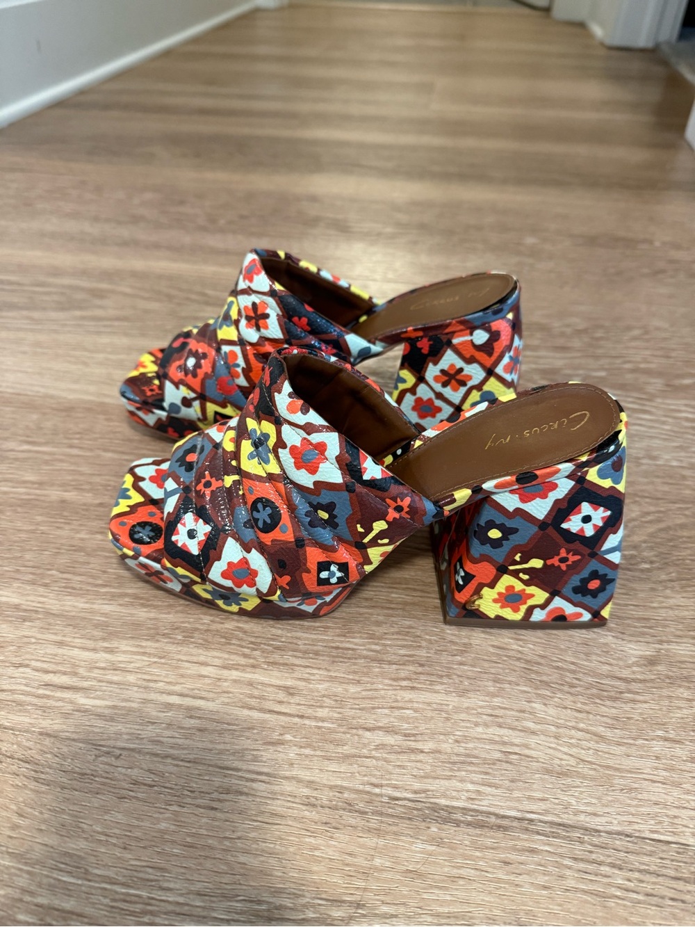 Circus by Sam Edelman Kids' Multicolor Floral Block Heel Mules